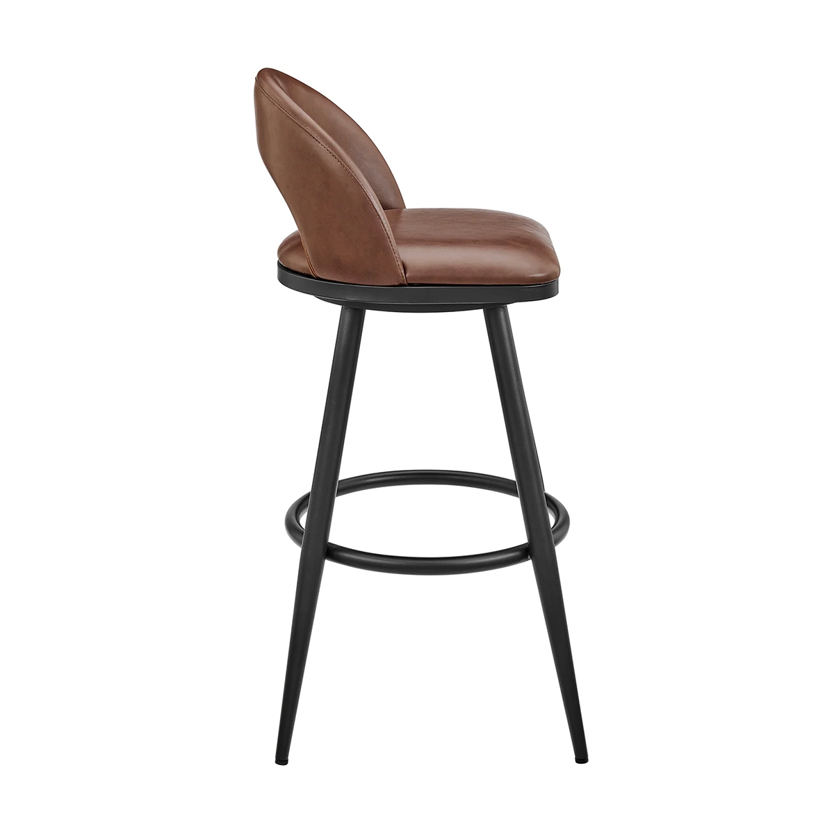 Picture of CHARLOTTE BLACK AND COFFEE 26" COUNTER STOOL