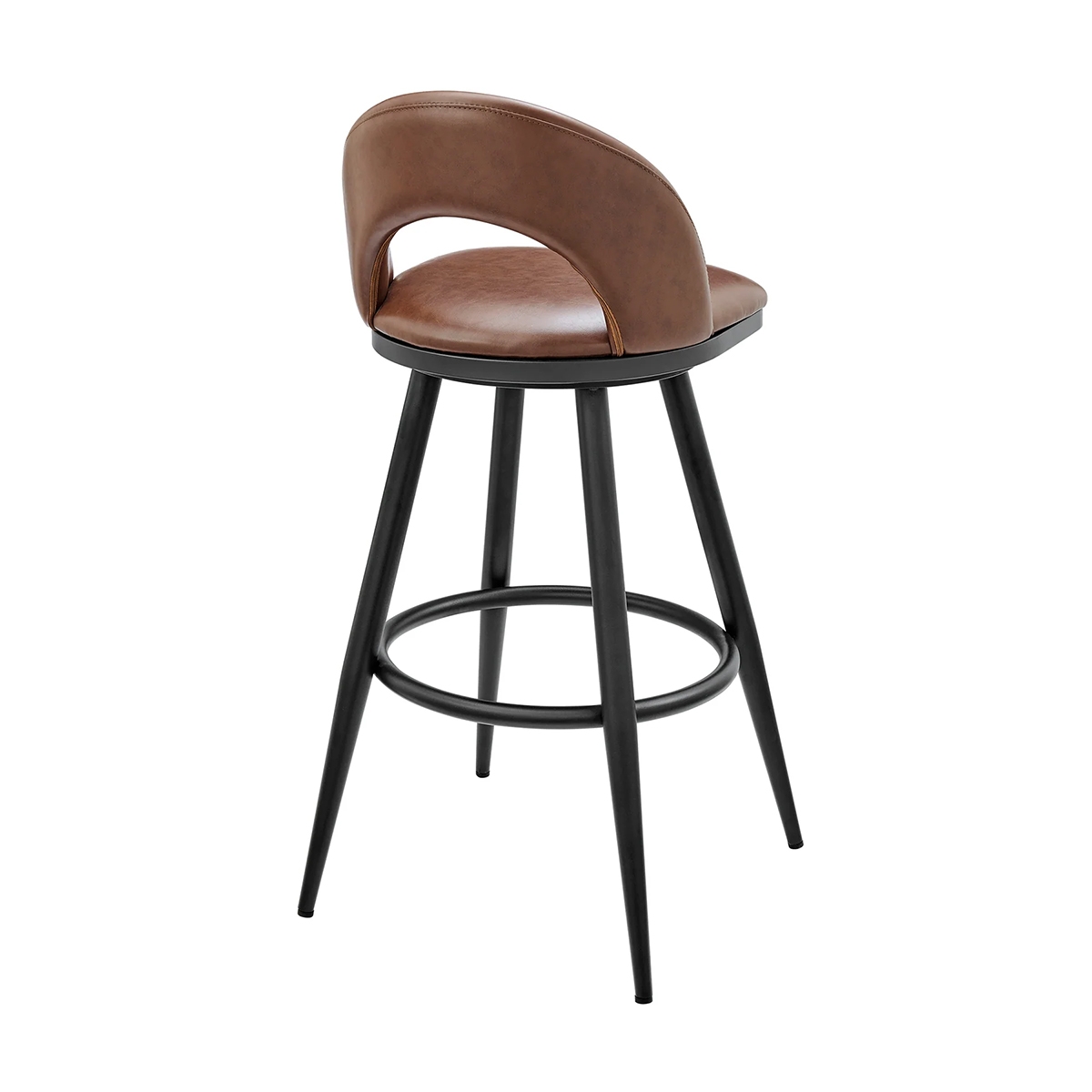 Picture of CHARLOTTE BLACK AND COFFEE 26" COUNTER STOOL