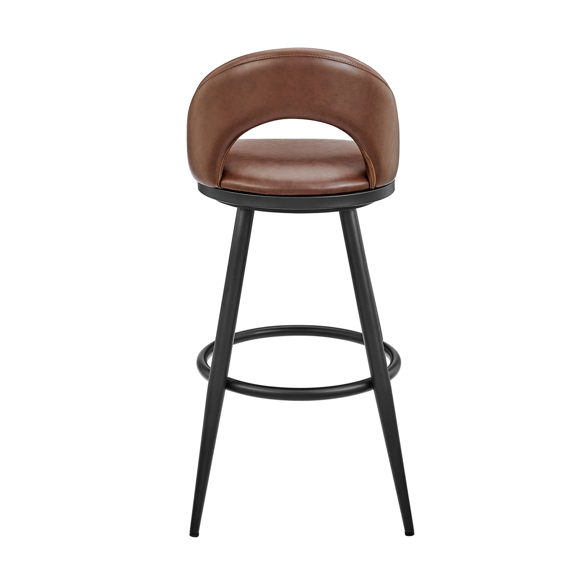 Picture of CHARLOTTE BLACK AND COFFEE 26" COUNTER STOOL