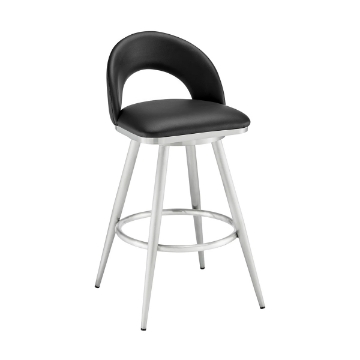 Picture of CHARLOTTE STEEL AND BLACK 26" COUNTER STOOL