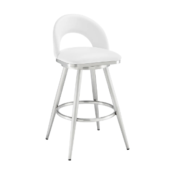 Picture of CHARLOTTE STEEL AND WHITE 26" COUNTER STOOL