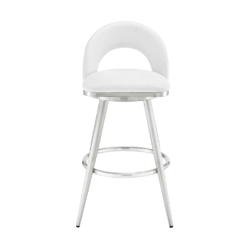 Picture of CHARLOTTE STEEL AND WHITE 26" COUNTER STOOL