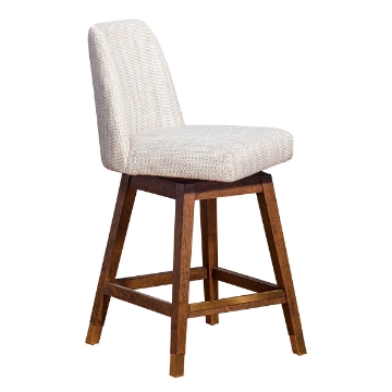 Picture of AMELIA BROWN OAK AND BEIGE 26" COUNTER STOOL