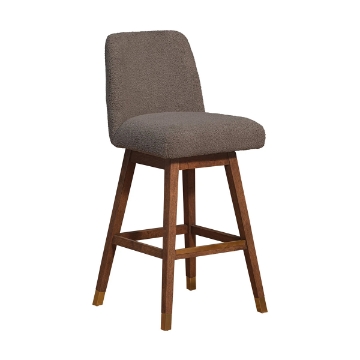 Picture of AMELIA BROWN OAK AND TAUPE 26" COUNTER STOOL