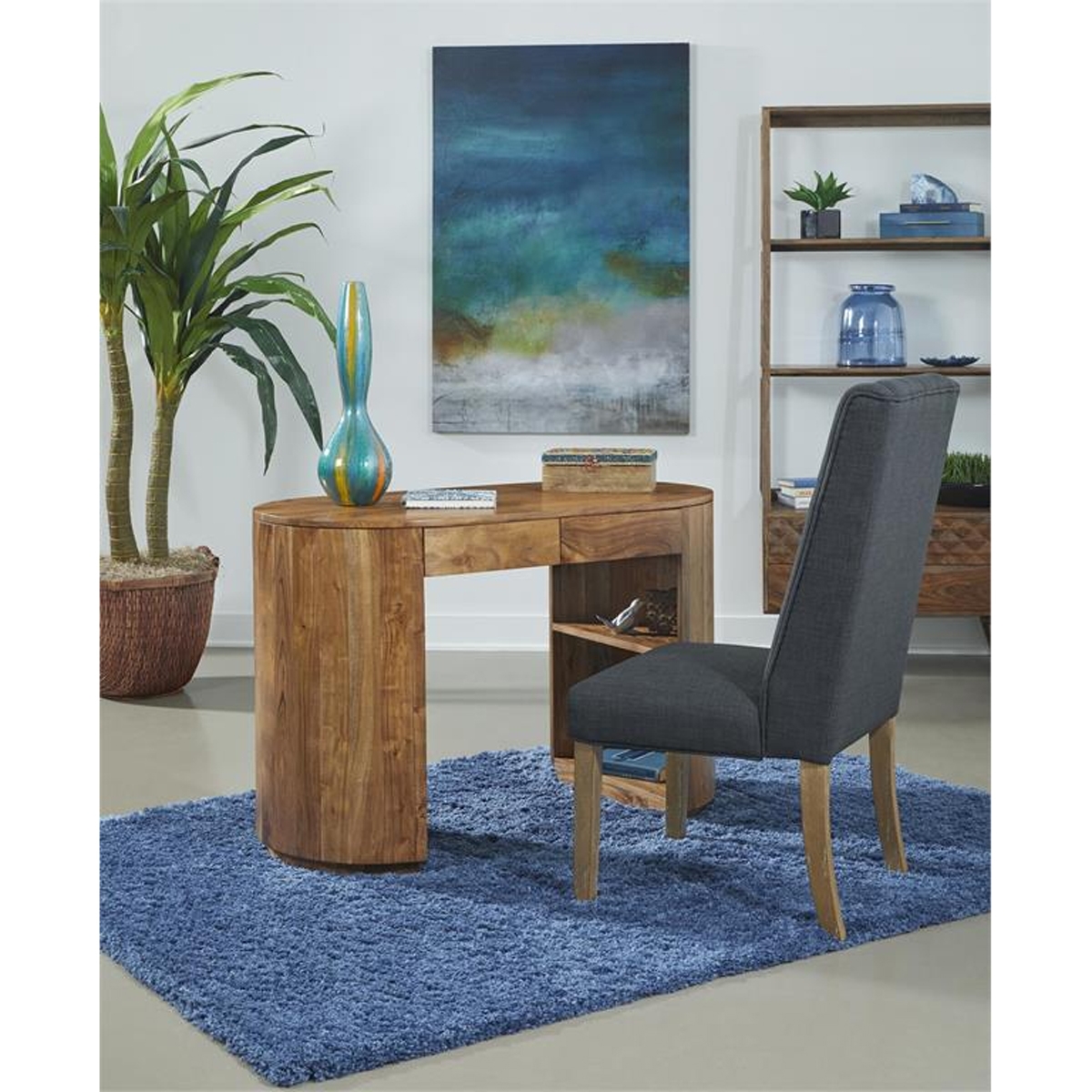 Picture of OVAL 2 DRAWER WRITING DESK