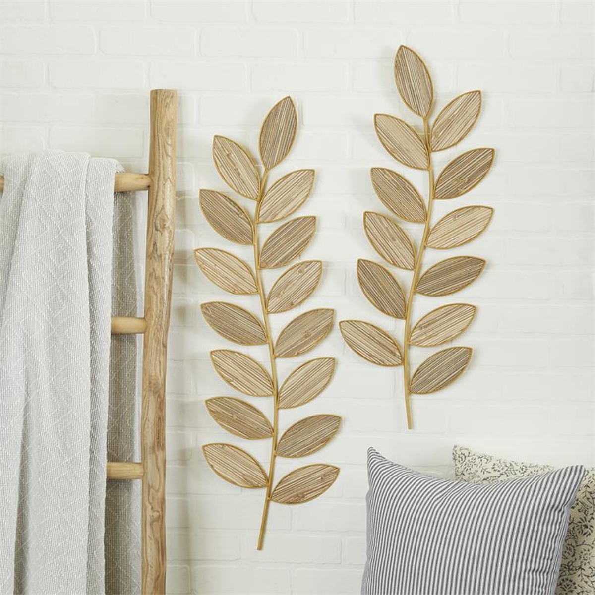 Picture of SET OF 2 METAL LEAF WALL DECOR