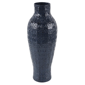 Picture of DARK BLUE TEXTURED WAVY VASE