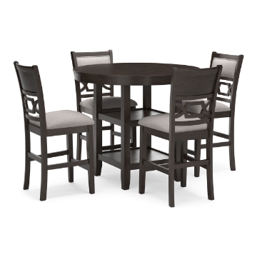 Picture of LUDWIG BROWN 5 PC COUNTER DINING SET