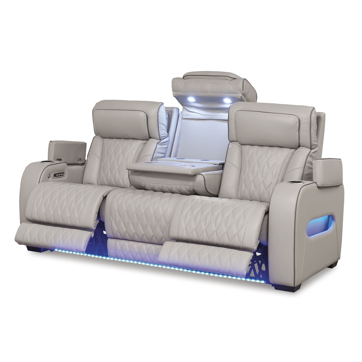 Picture of OPTIMUS GREY SOFA W/POWER HEADREST