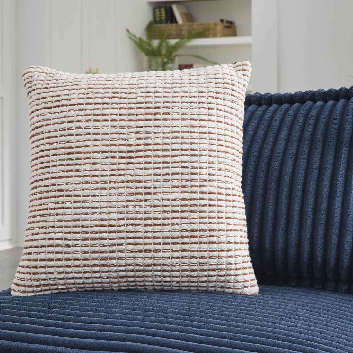 Picture of NASHLIN RUST WVN STRIPE PILLOW