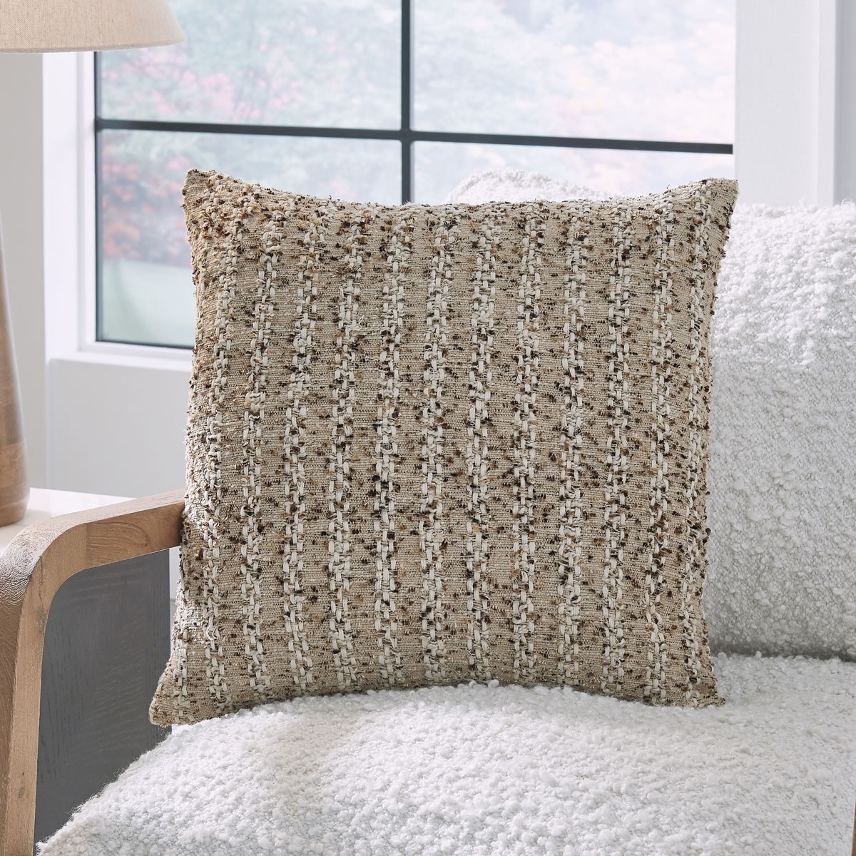 Picture of VORLANE TAN/BRN WOVEN PILLOW