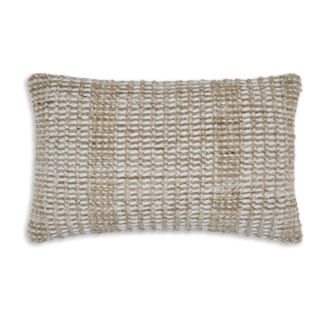 Picture of ACKFORD TAN/WHT WOVEN PILLOW