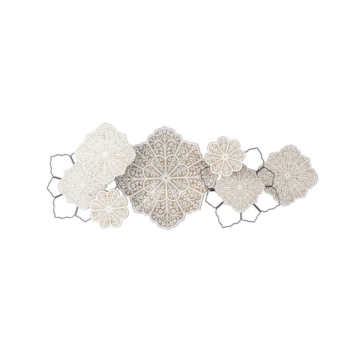 Picture of WD/MTL WIRE FLORAL WALL ART
