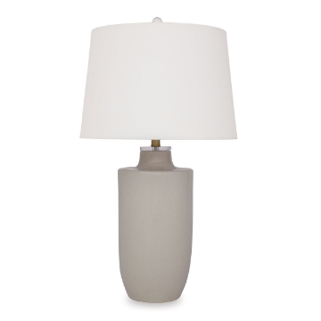 Picture of CYLENER WHT GLZD TABLE LAMP