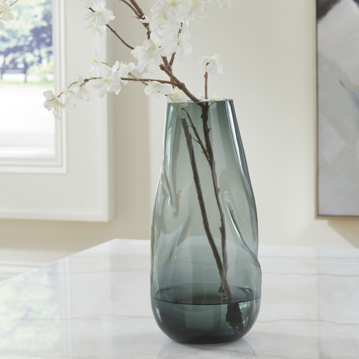 Picture of BEAMUND LG TEAL GLASS VASE