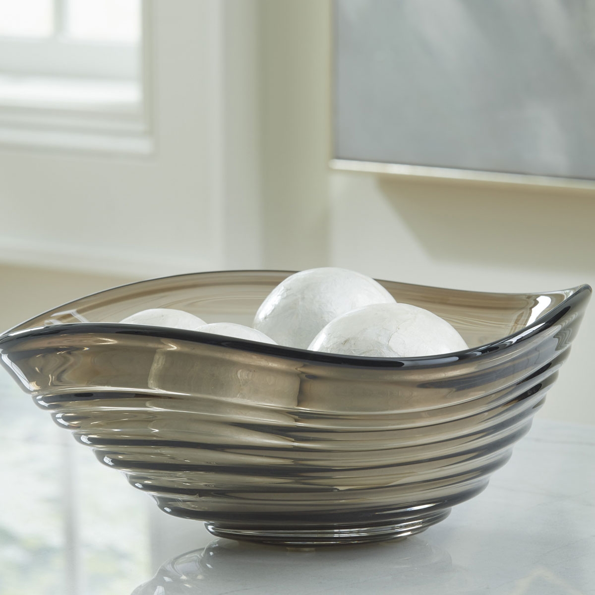 Picture of SOLARISTON TAUPE GLASS BOWL