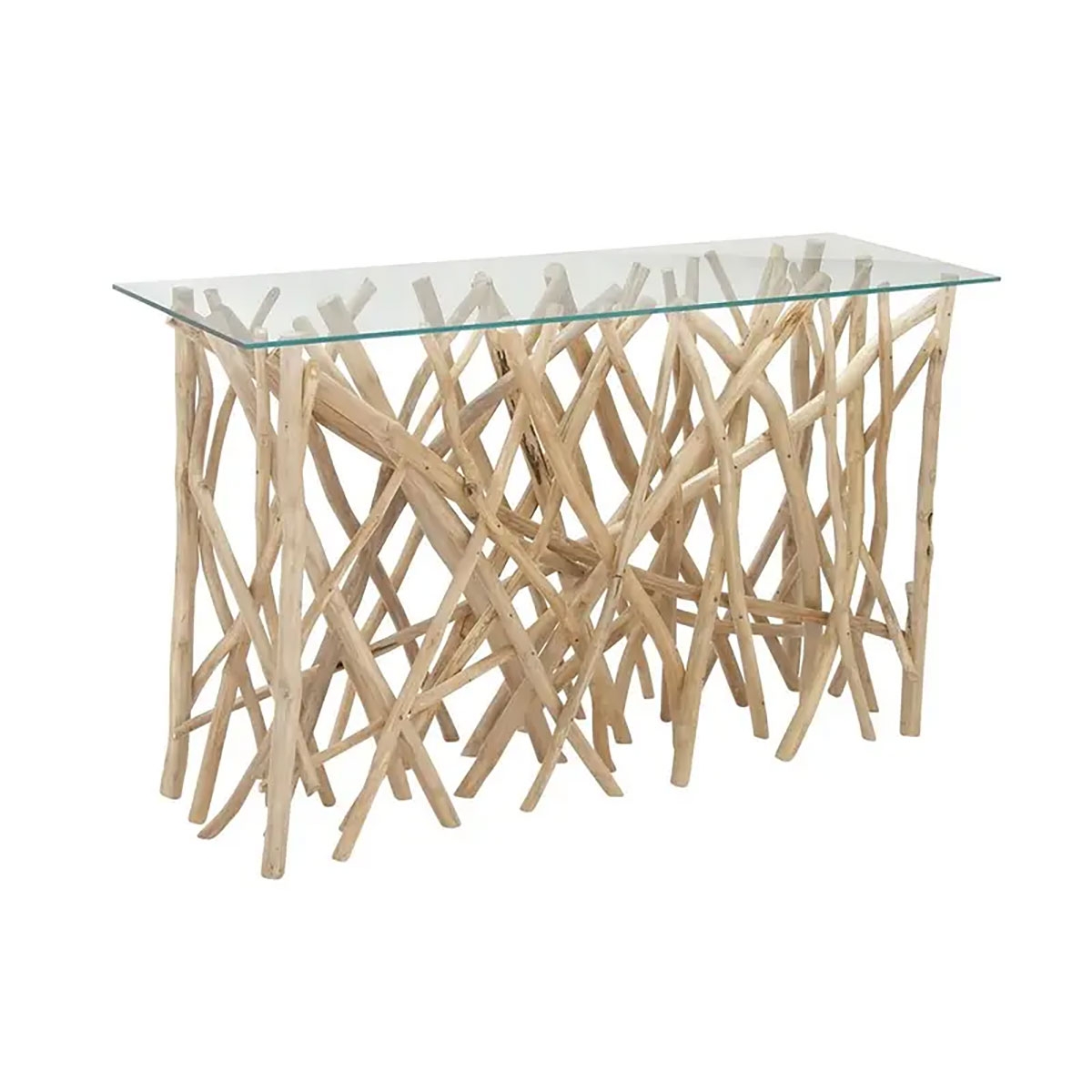 Picture of TEAK BRANCH GLASS CONSOLE