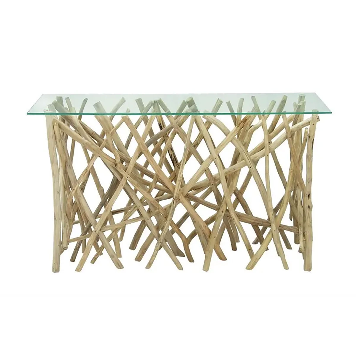 Picture of TEAK BRANCH GLASS CONSOLE