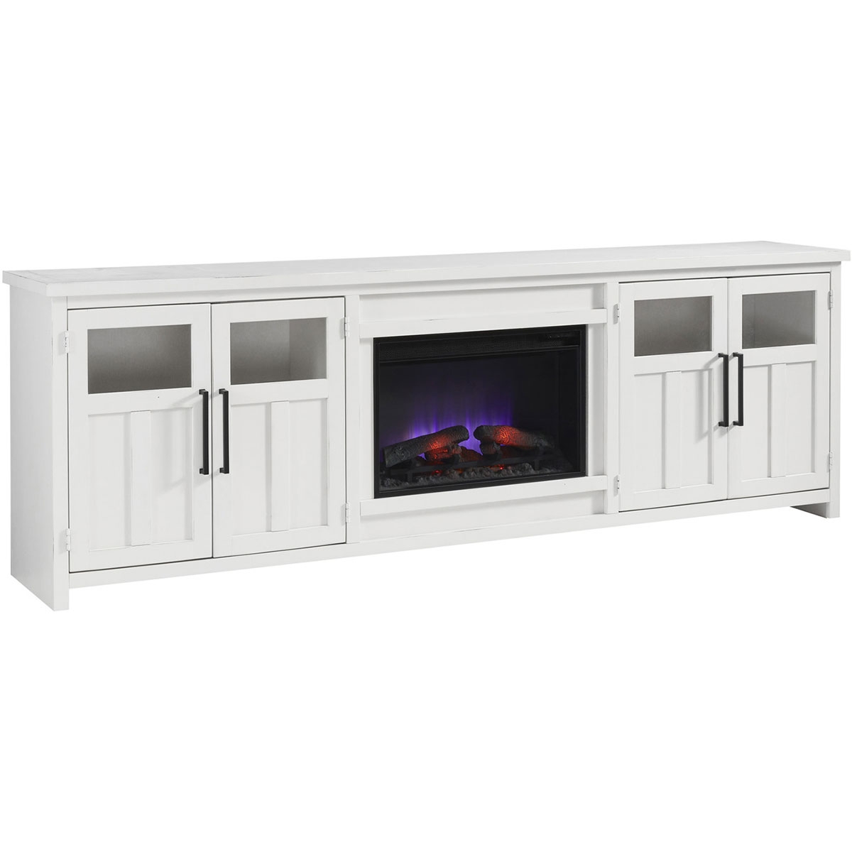 Picture of SHAKER WHITE 98" FIREPLACE CONSOLE