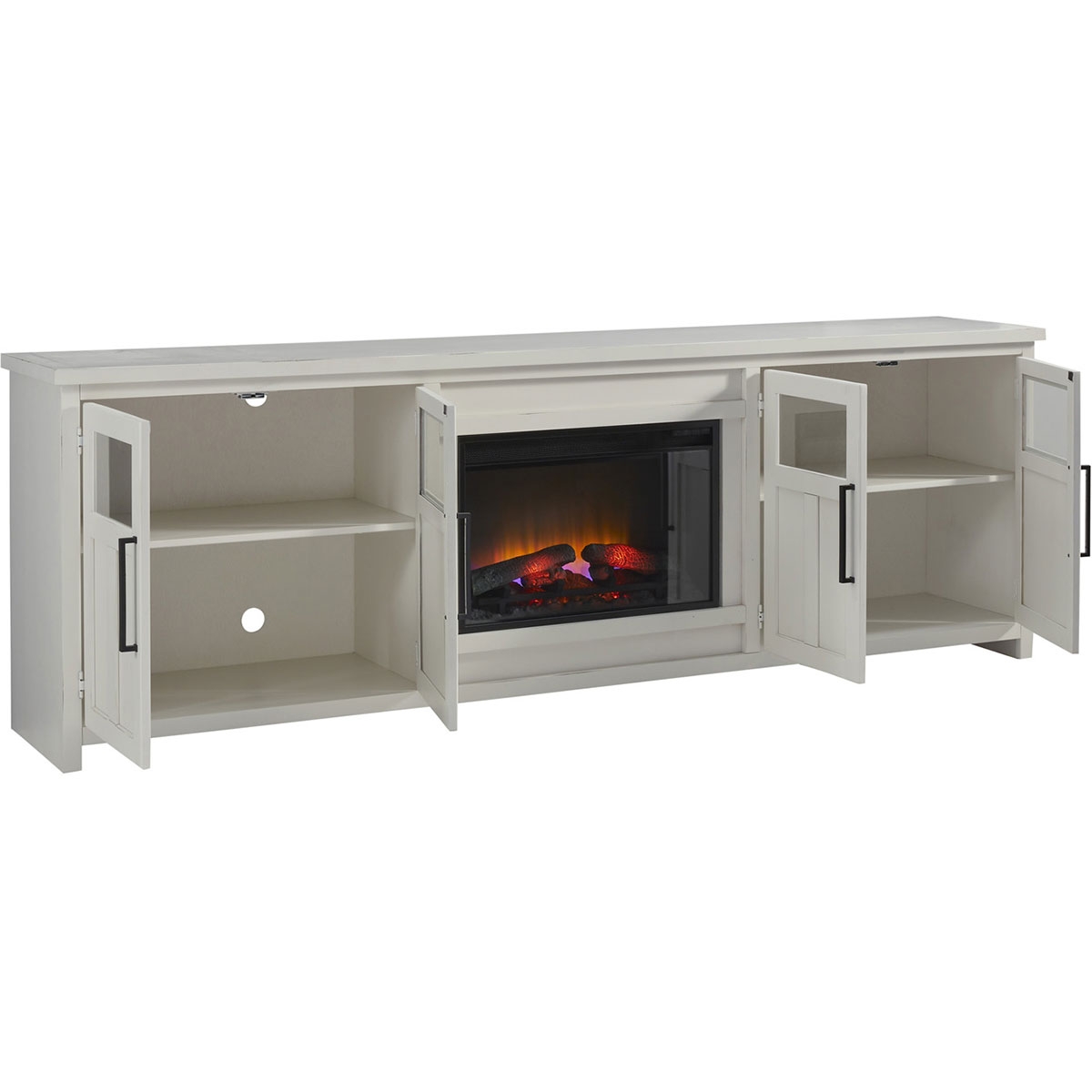 Picture of SHAKER WHITE 98" FIREPLACE CONSOLE