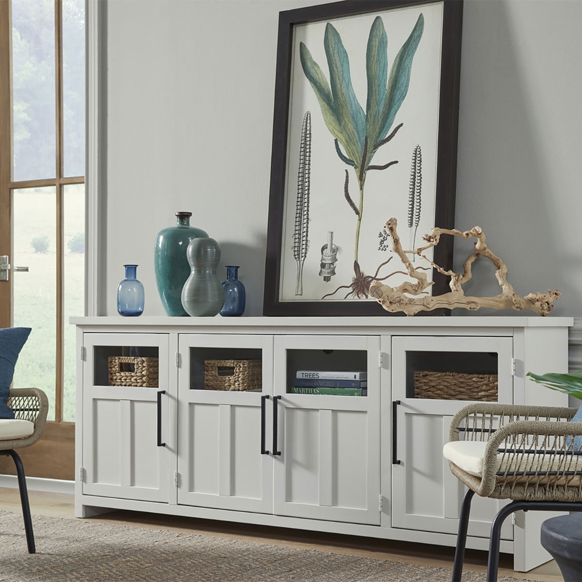 Picture of SHAKER WHITE 78" CONSOLE