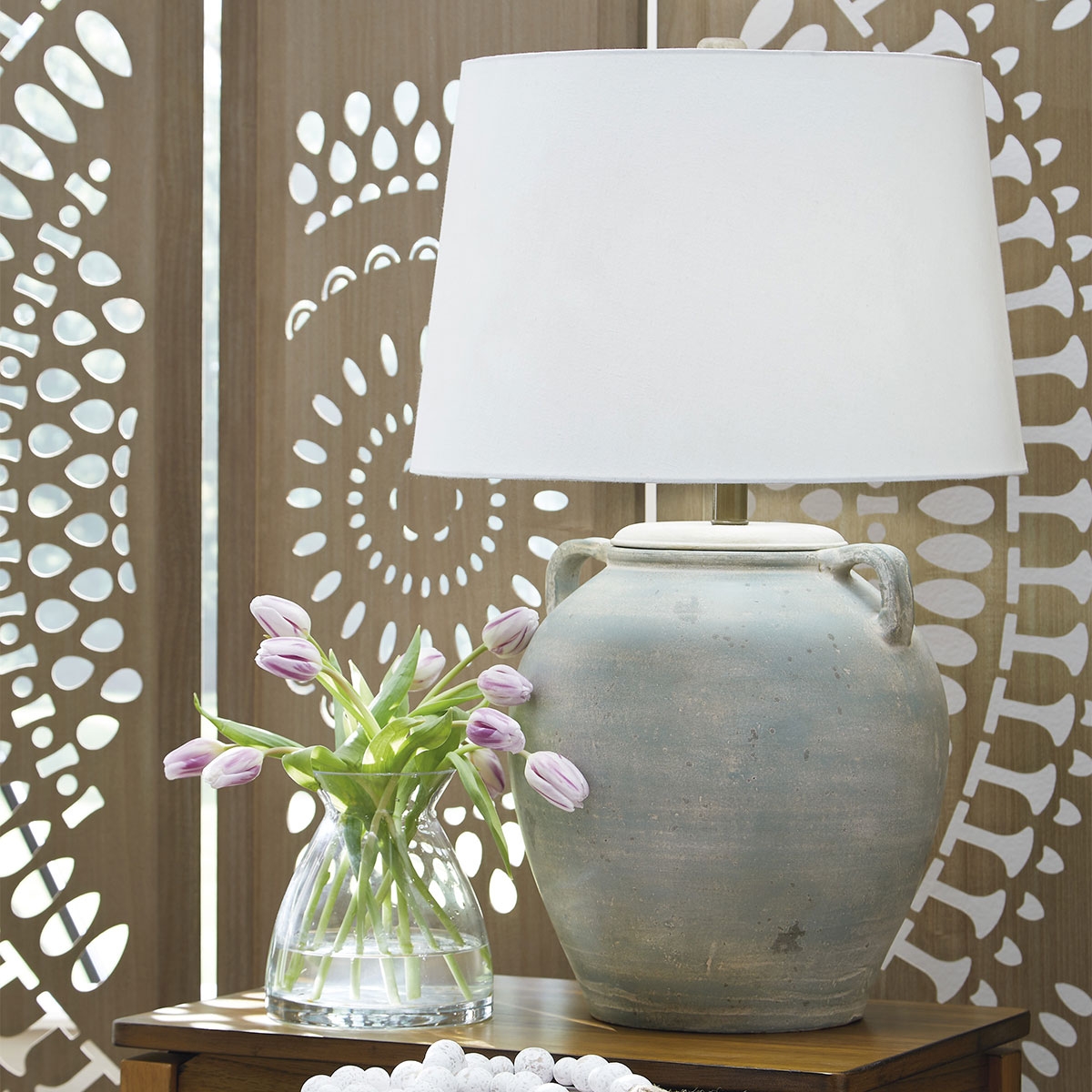 Picture of SHAWBURG ANTIQUE GREEN TABLE LAMP
