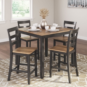 Picture of GESTHAVEN BROWN 5PC COUNTER DINING SET 