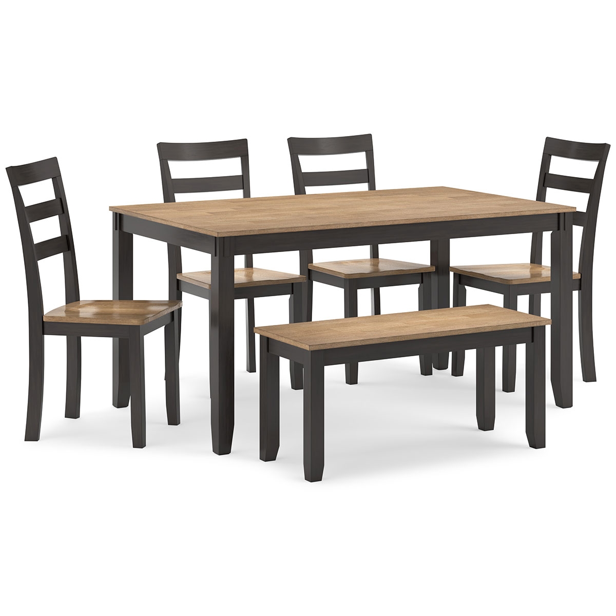 Picture of GESTHAVEN BROWN 6PC DINING W/BENCH
