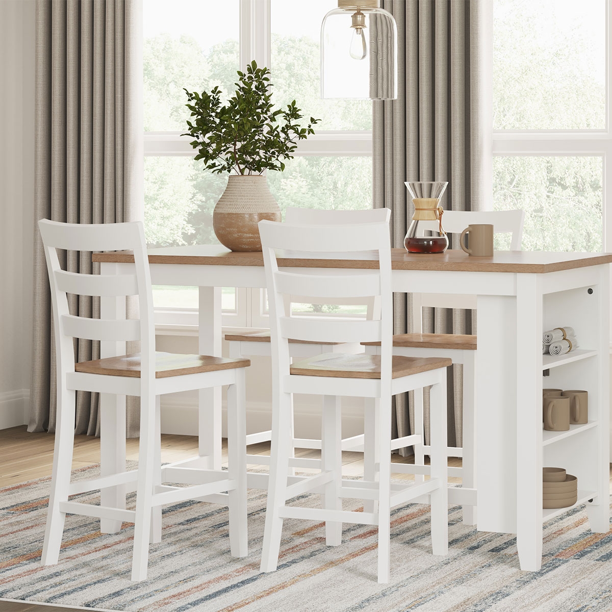 Picture of GESTHAVEN WHITE COUNTER STOOL