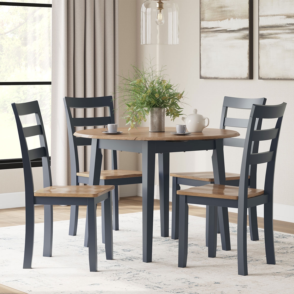 Picture of GESTHAVEN NAVY DROP LEAF TABLE