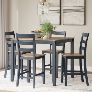 Picture of GESTHAVEN NAVY 5PC COUNTER DINING SET