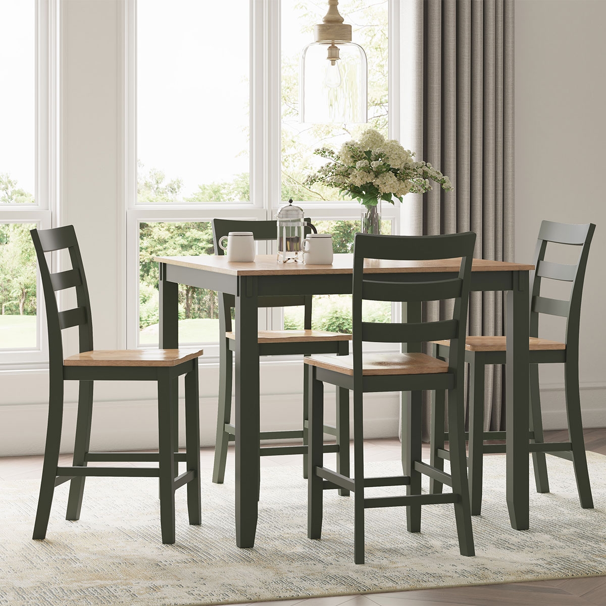 Picture of GESTHAVEN GREEN 5PC COUNTER DINING SET