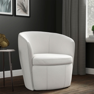 Picture of BAROLO SNOW LEATHER SWIVEL CHAIR