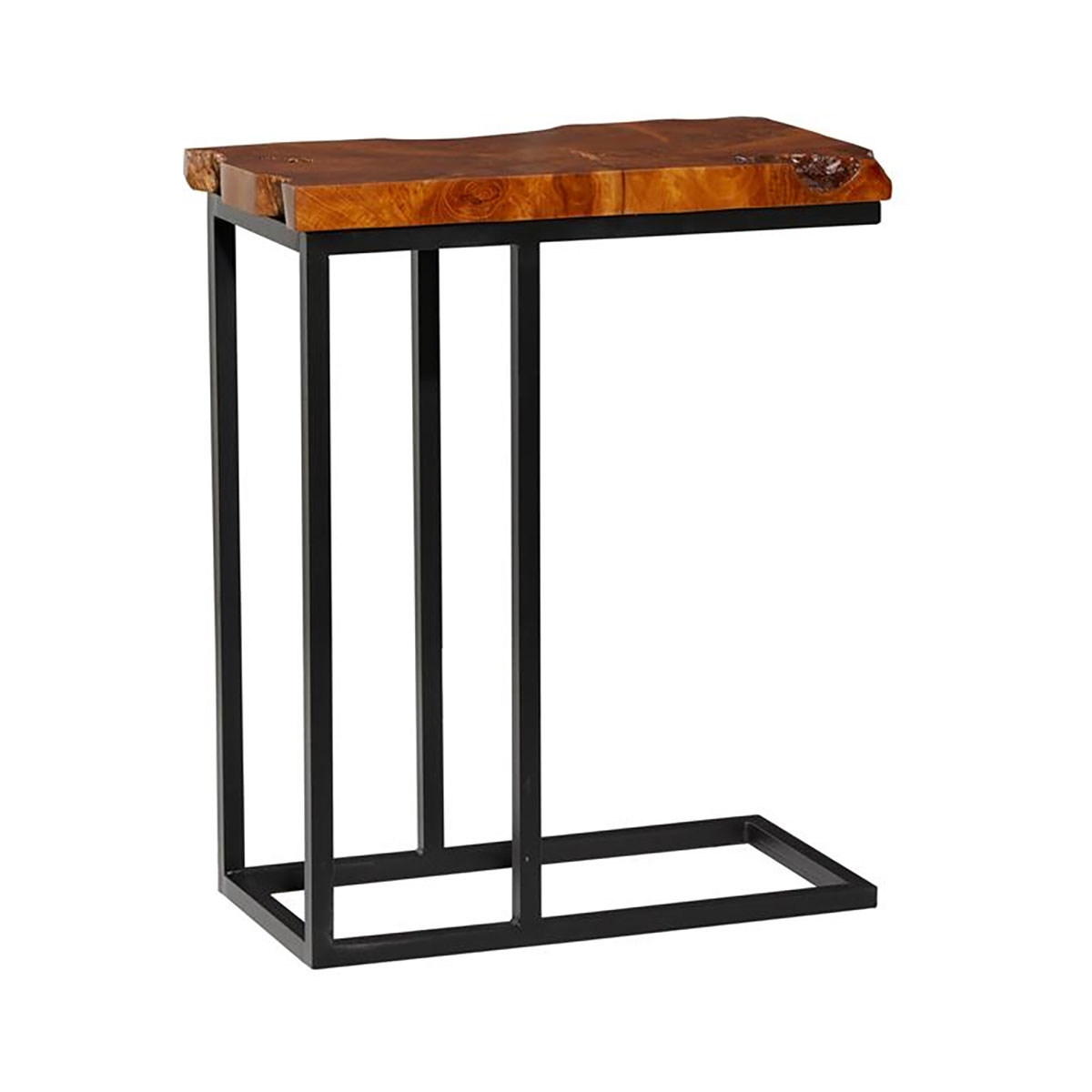 Picture of METAL TEAK SIDE TABLE