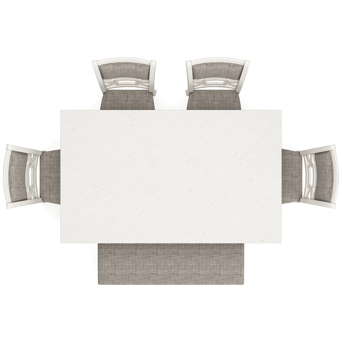Picture of LUDWIG WHITE 6PC RECTANGLE DINING W/BENCH 