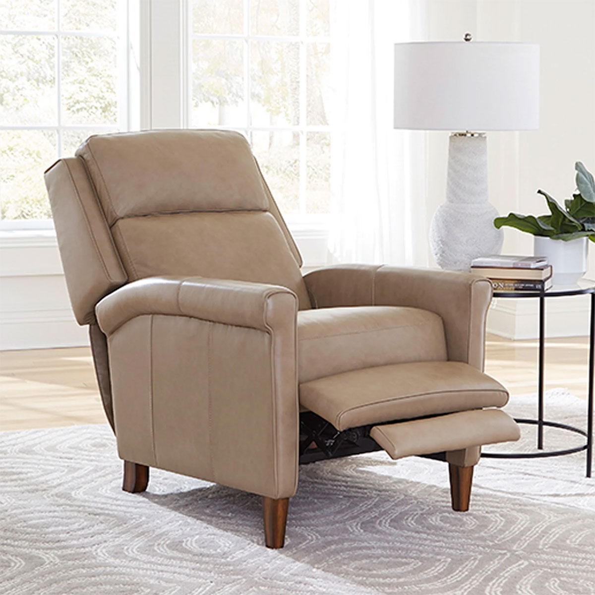 Picture of NORTHFIELD CREAM PUSHBACK LEATHER RECLINER