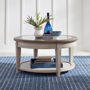 Picture of Piazza Antique White Round Cocktail Table