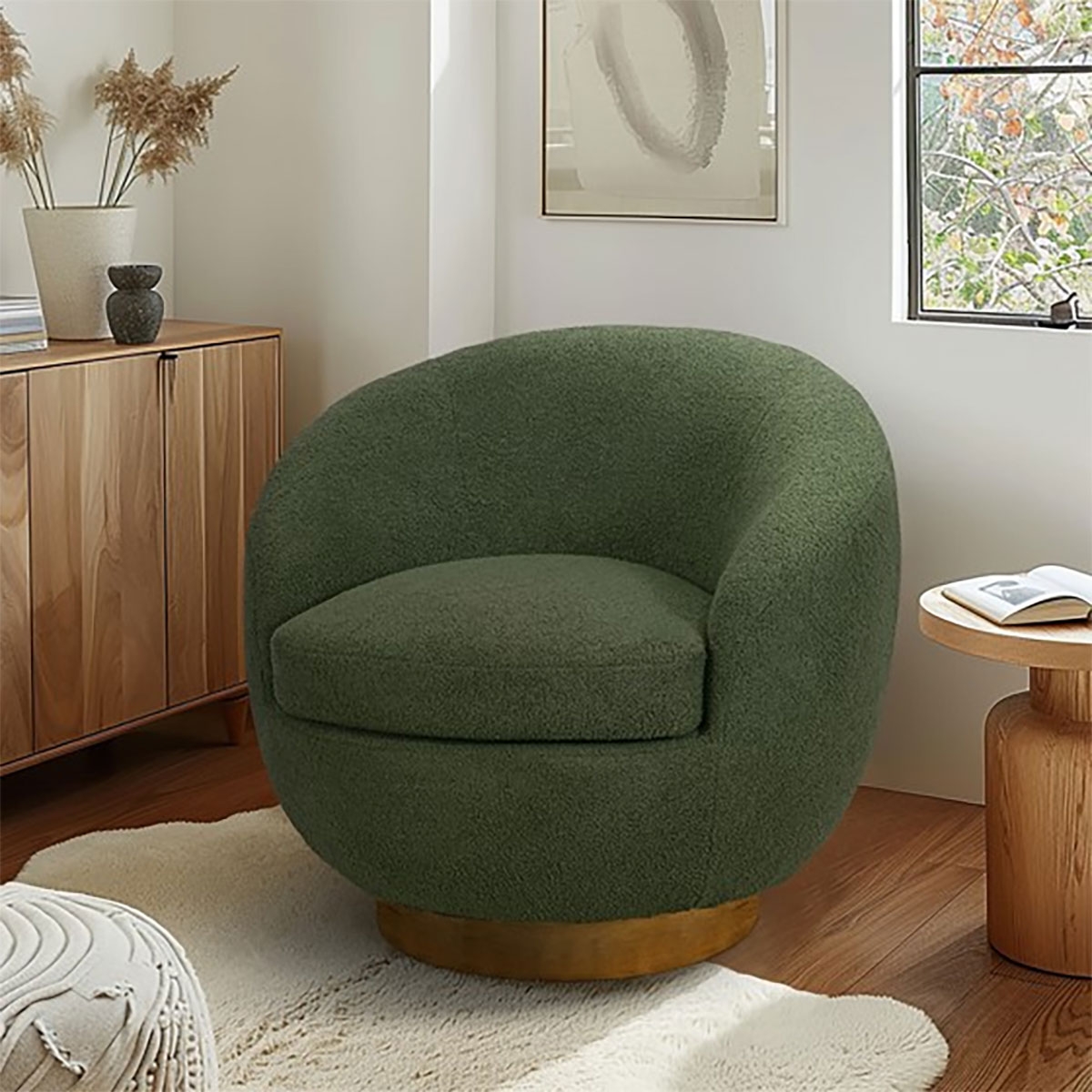 Picture of JESSY SWIVEL CHAIR IN GREEN