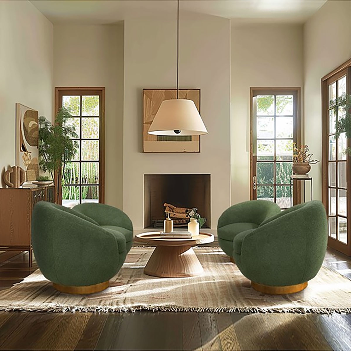 Picture of JESSY SWIVEL CHAIR IN GREEN