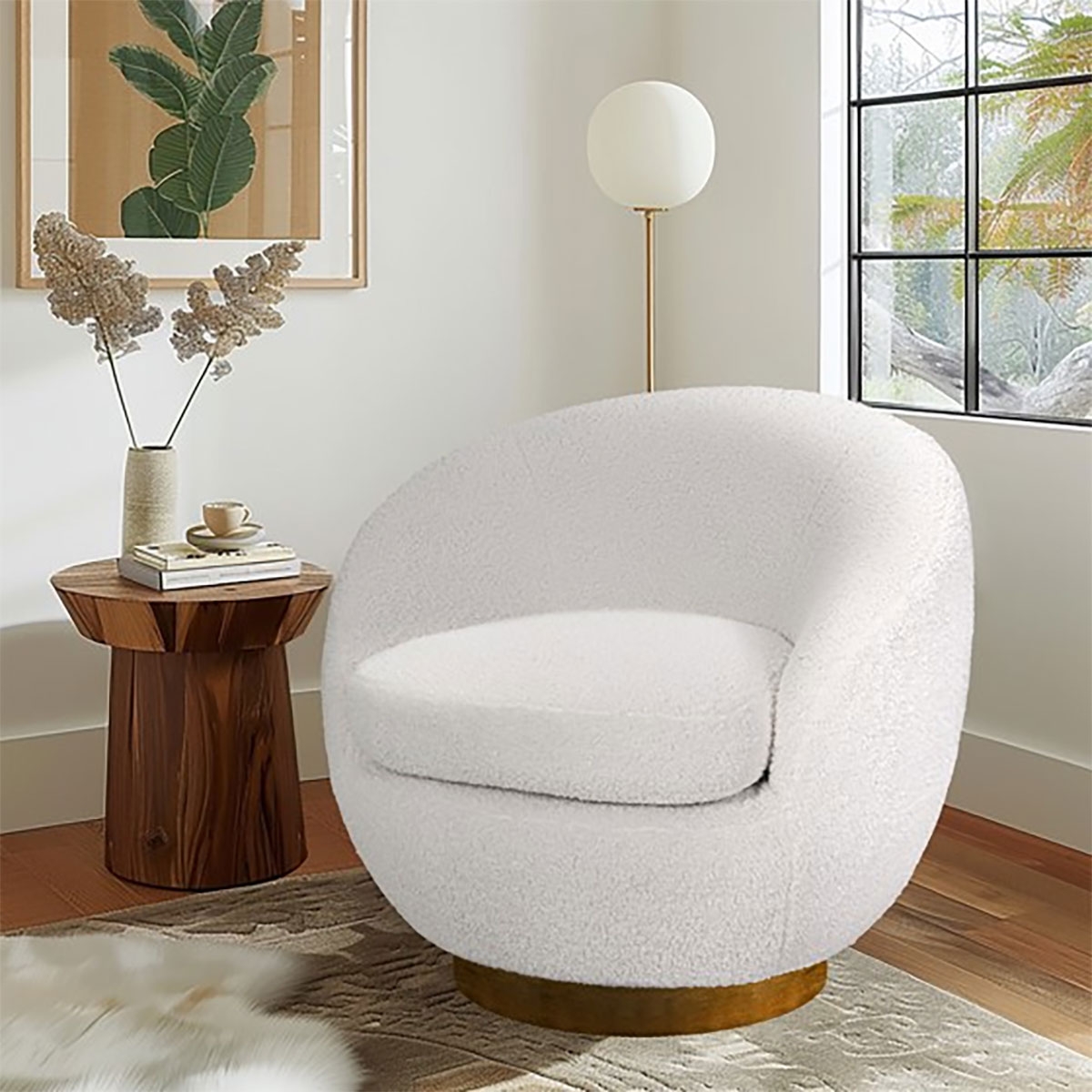 Picture of JESSY SWIVEL CHAIR IN CREAM