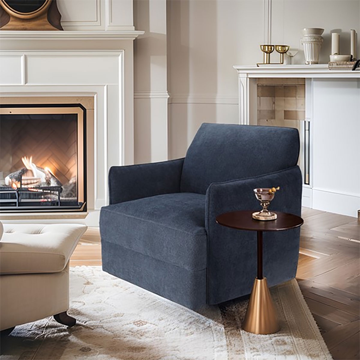 Picture of CARLTON SWIVEL CHAIR IN BLUE