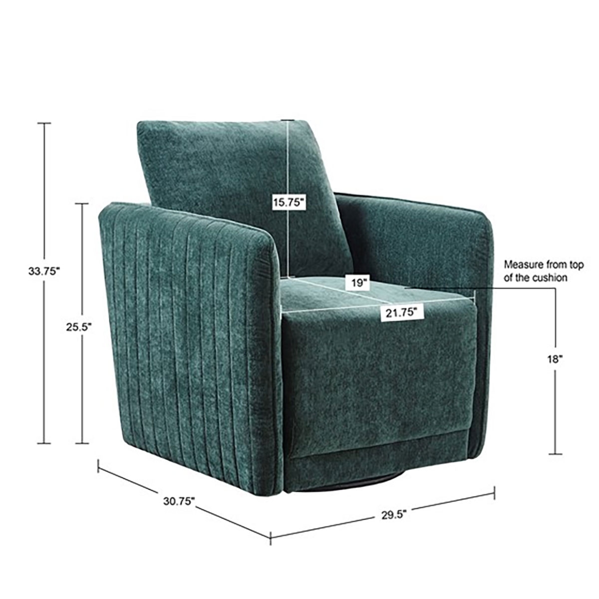 Picture of KELLY TEAL SWIVEL CHAIR