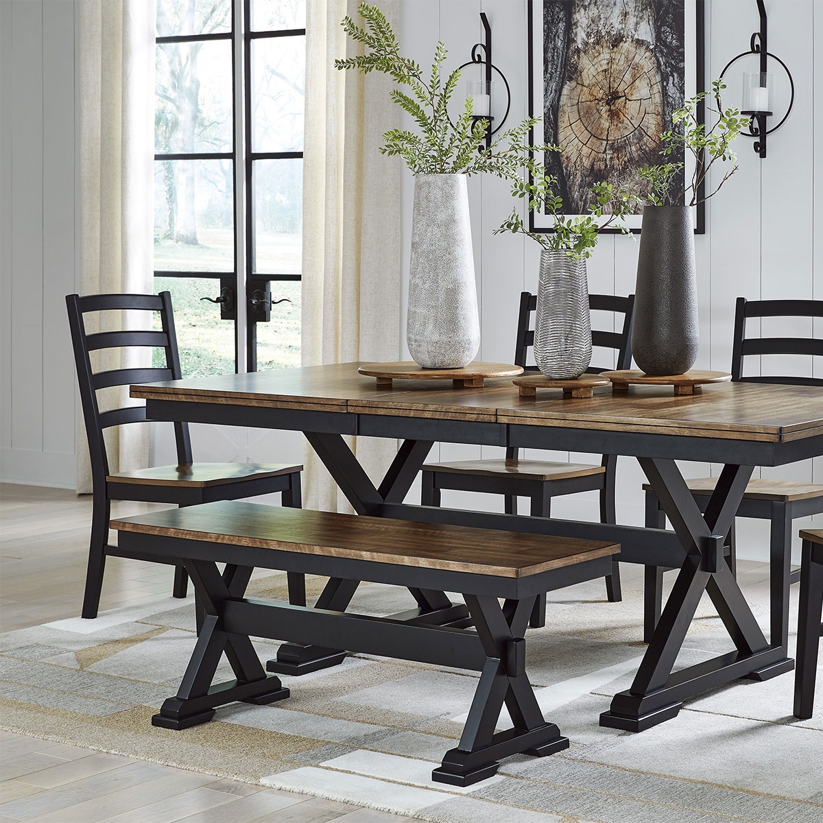 Picture of WILDENAUER BLACK DINING BENCH