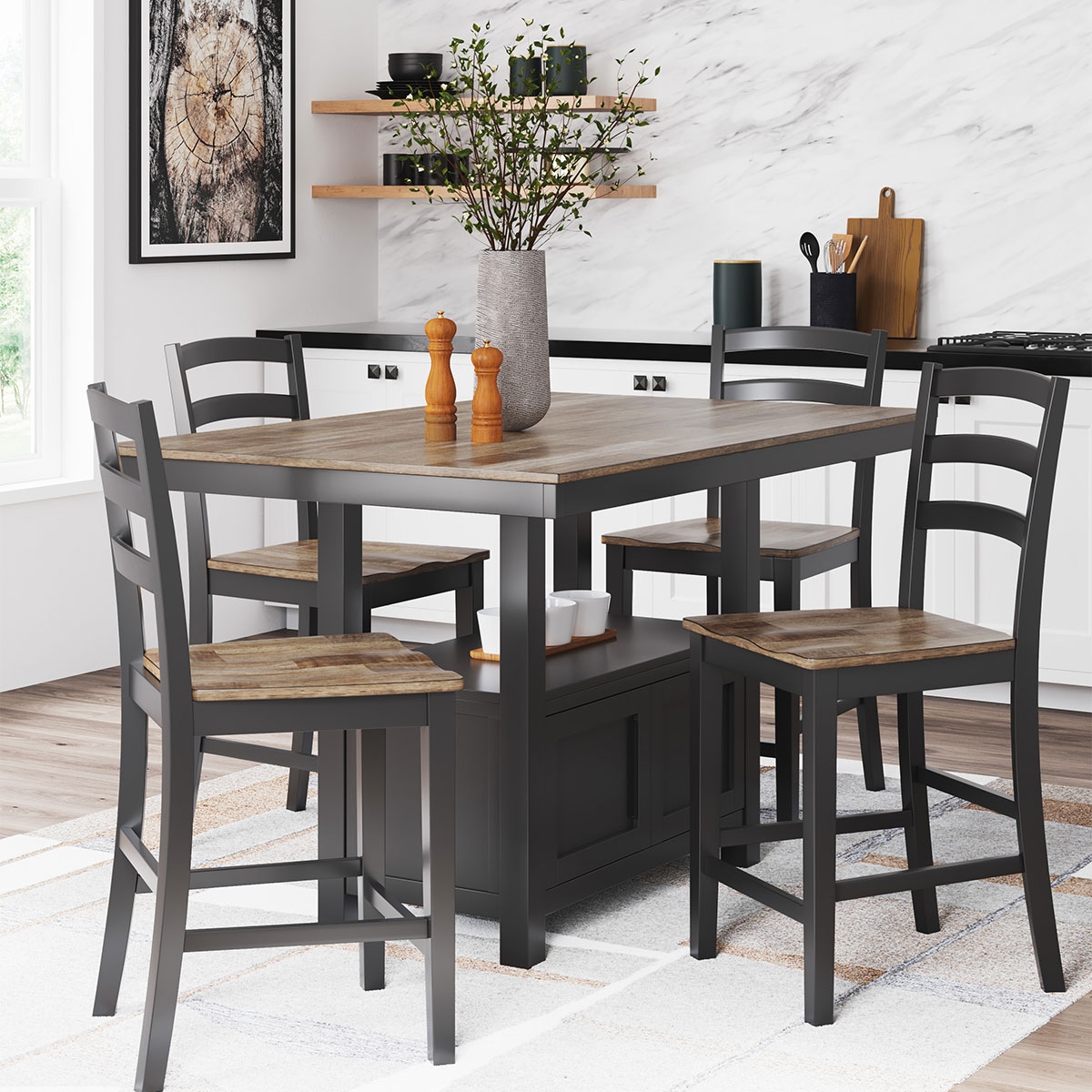 Picture of WILDENAUER BLACK BARSTOOL
