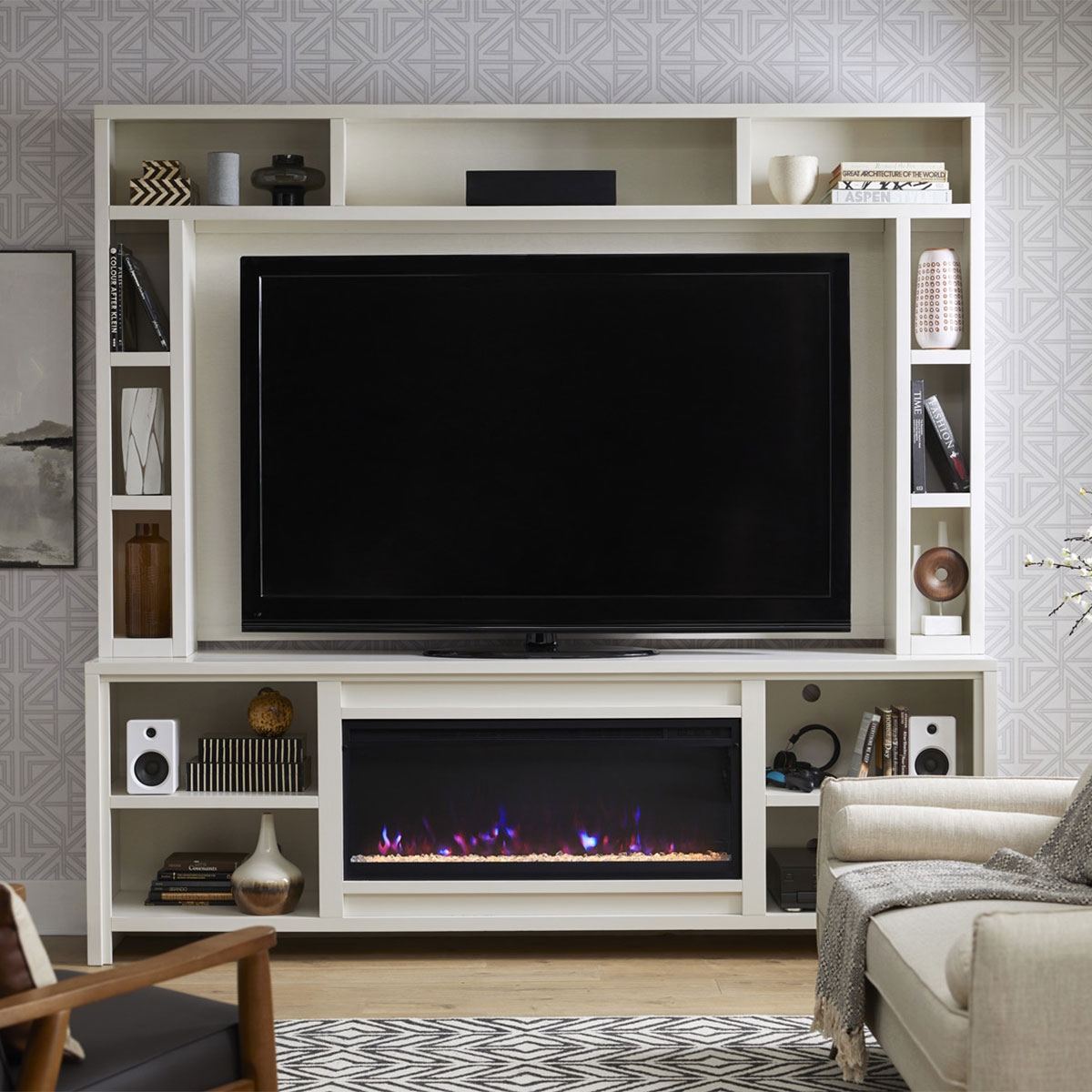 Picture of TATUM 96" WHITE ENTERTAINMENT 
