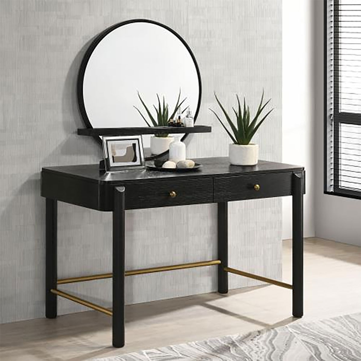 Picture of ARINI BLACK VANITY DESK