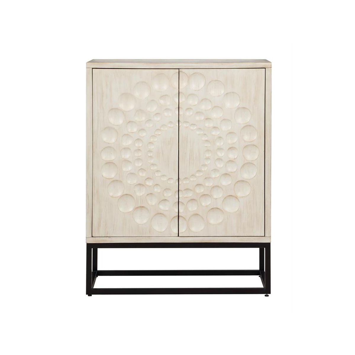 Picture of CREAM TWO DOOR BAR CABINET