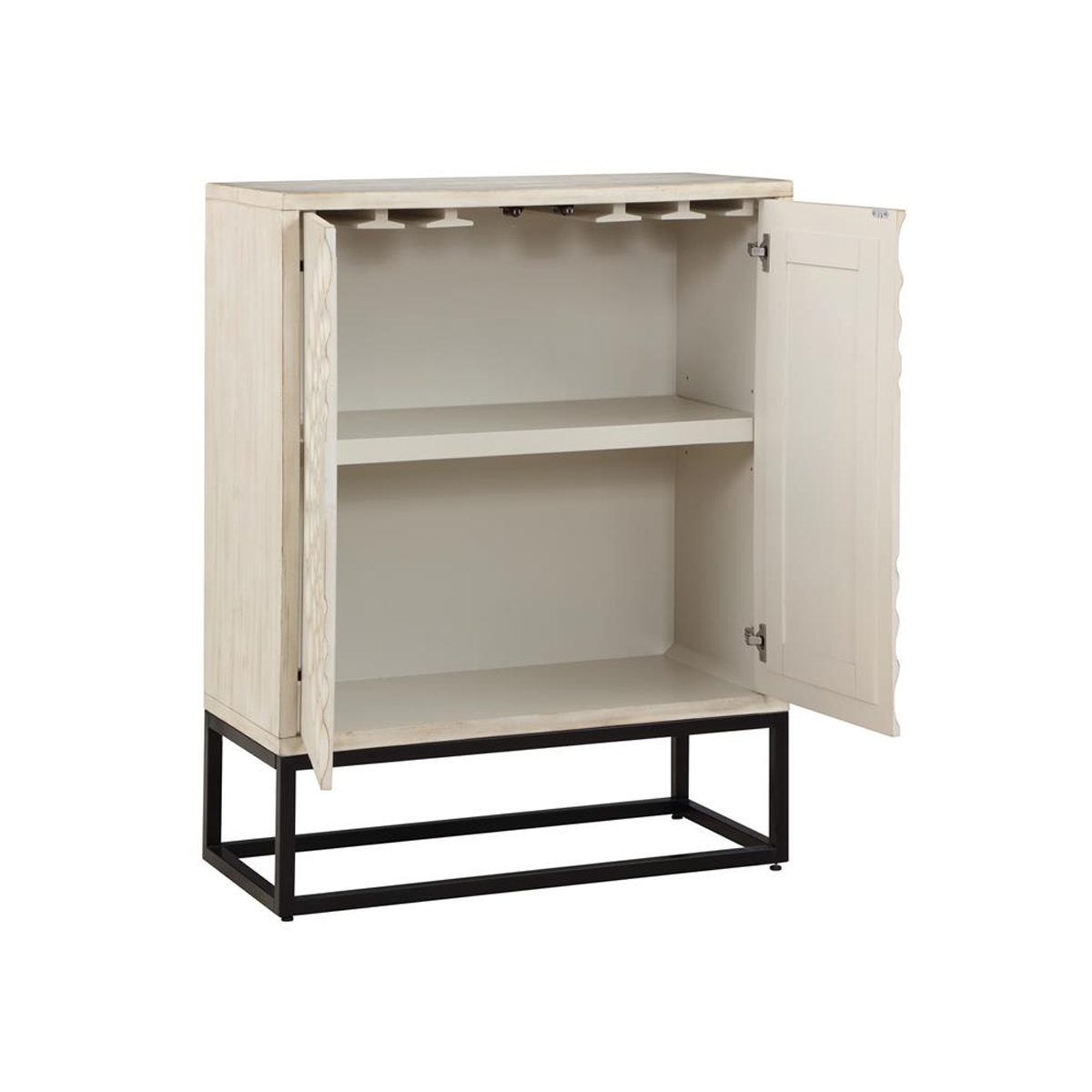 Picture of CREAM TWO DOOR BAR CABINET