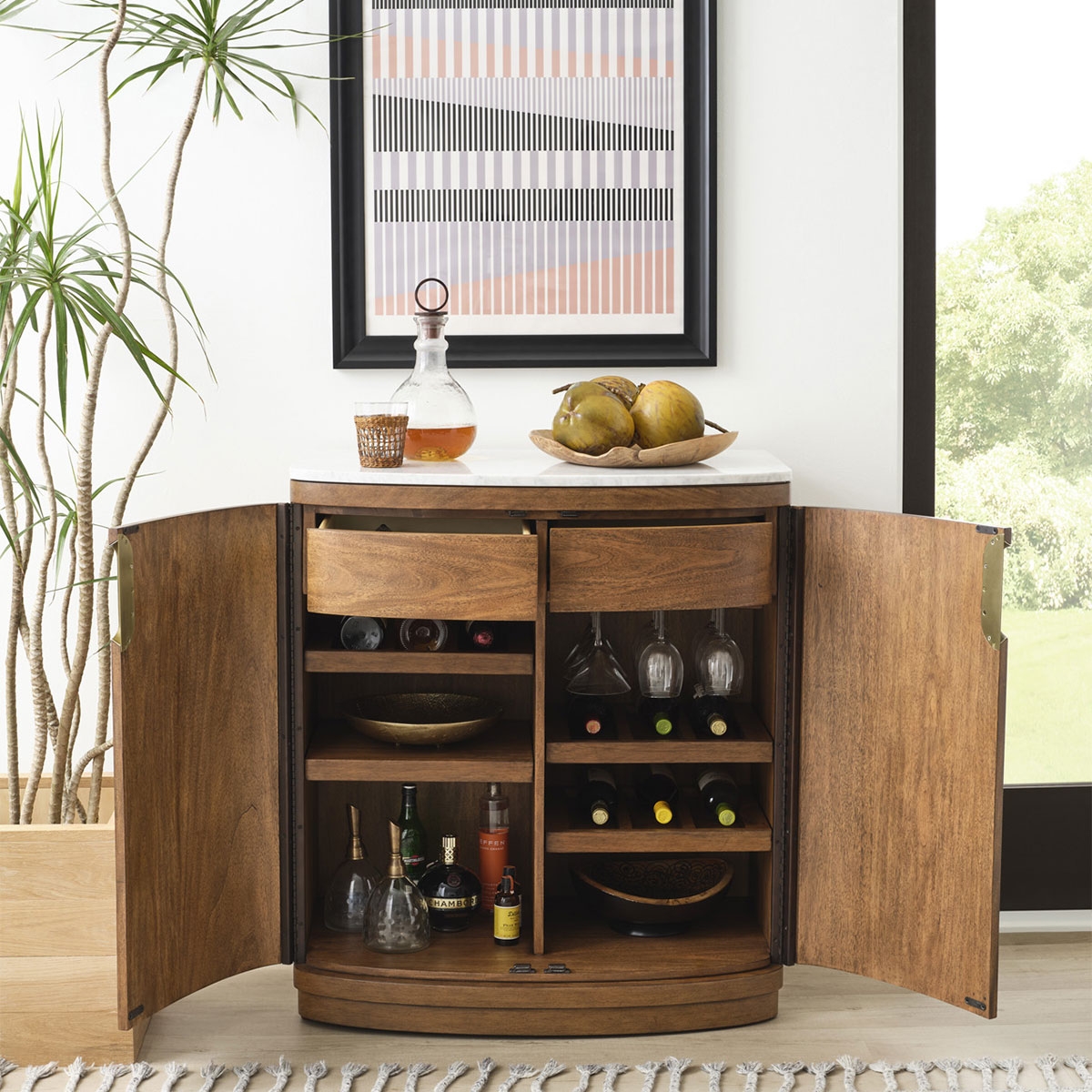 Picture of CADEN BAR CABINET W/MARBLE TOP