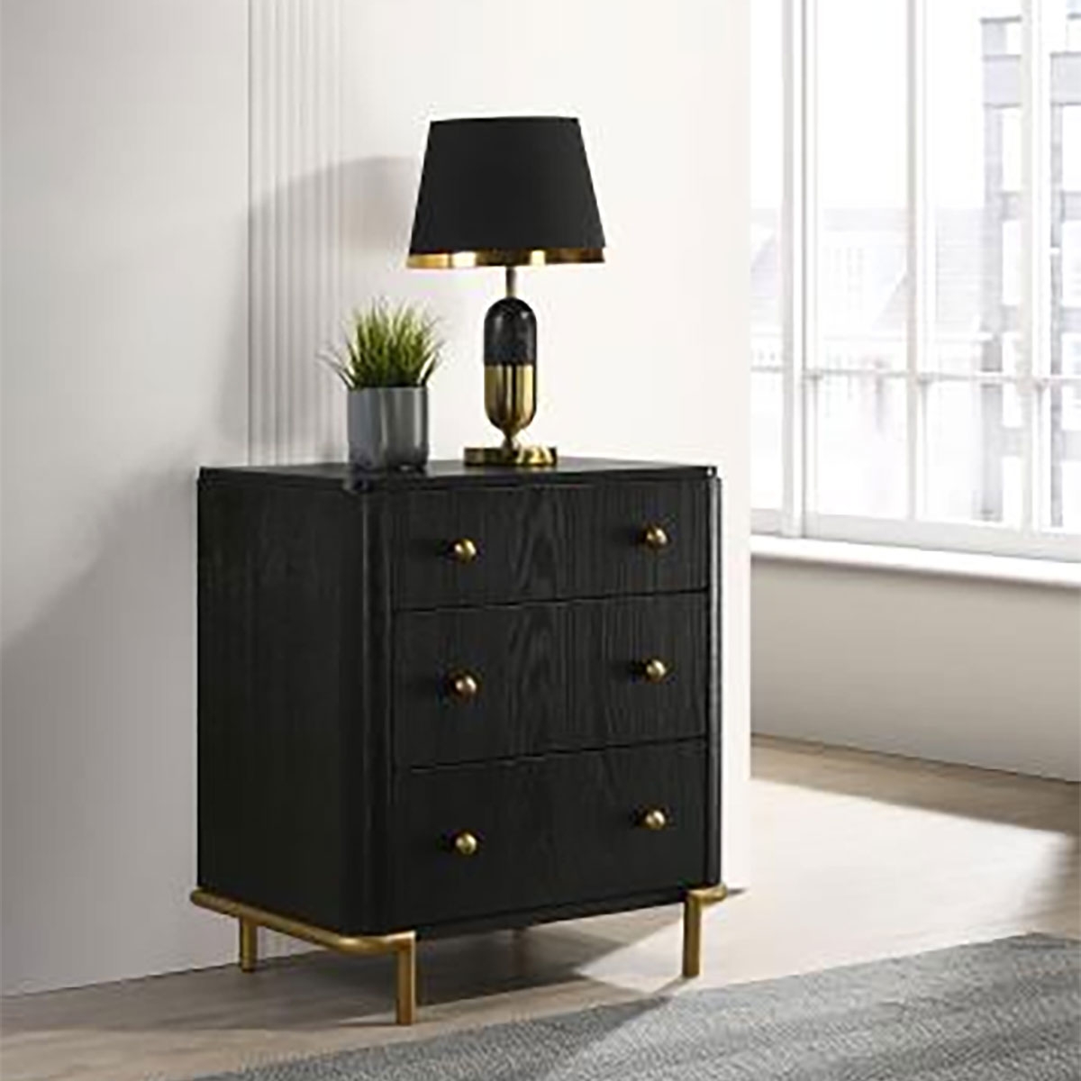 Picture of ARINI BLACK NIGHTSTAND